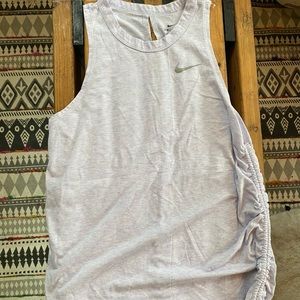 Nike tank top 💜 purple, size S, angled bottom with tie